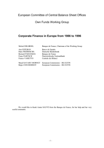 European Committee of Central Balance Sheet Offices Own Funds Working Group