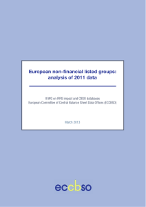 European non-financial listed groups: analysis of 2011 data
