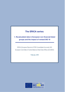 The ERICA series:  1. Recalculated data in European non-financial listed