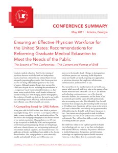 Ensuring an Effective Physician Workforce for the United States: Recommendations for