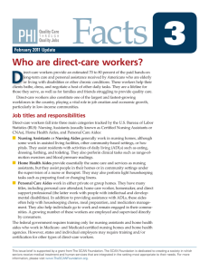 Facts 3 Who are direct-care workers?