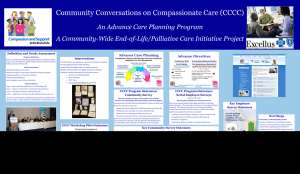Community Conversations on Compassionate Care (CCCC) An Advance Care Planning Program
