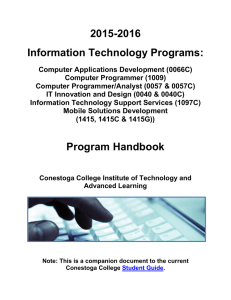2015-2016 Information Technology Programs: