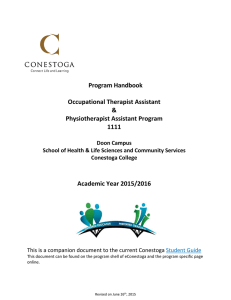 Program Handbook Occupational Therapist Assistant &amp;