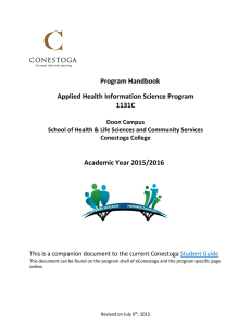 Program Handbook Applied Health Information Science Program 1131C