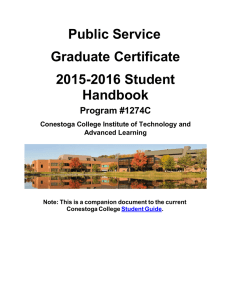 Public Service Graduate Certificate 2015-2016 Student Handbook