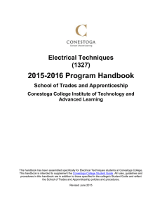 2015-2016 Program Handbook  Electrical Techniques (1327)