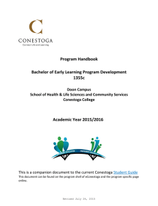 Program Handbook Bachelor of Early Learning Program Development 1355c