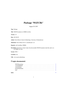 Package ‘WATCHr’ August 29, 2015