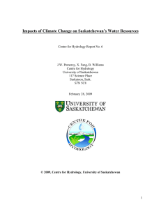 Impacts of Climate Change on Saskatchewan’s Water Resources