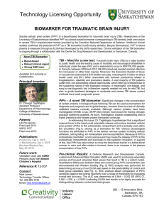 Technology Licensing Opportunity  BIOMARKER FOR TRAUMATIC BRAIN INJURY