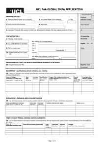 UCL FAA GLOBAL EMPA APPLICATION