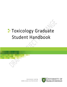  Toxicology Graduate  Student Handbook   