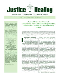 Justice Healing as A Newsletter on Aboriginal Concepts of Justice