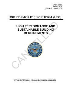 CANCELLED  UNIFIED FACILITIES CRITERIA (UFC) HIGH PERFORMANCE AND