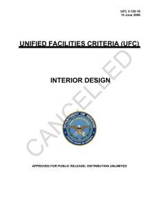 CANCELLED  UNIFIED FACILITIES CRITERIA (UFC) INTERIOR DESIGN
