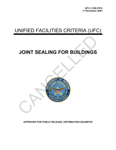 CANCELLED  UNIFIED FACILITIES CRITERIA (UFC) JOINT SEALING FOR BUILDINGS
