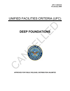 CANCELLED  UNIFIED FACILITIES CRITERIA (UFC) DEEP FOUNDATIONS