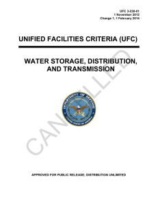 CANCELLED  UNIFIED FACILITIES CRITERIA (UFC) WATER STORAGE, DISTRIBUTION,