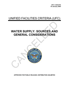 CANCELLED  UNIFIED FACILITIES CRITERIA (UFC) WATER SUPPLY: SOURCES AND
