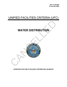 CANCELLED  UNIFIED FACILITIES CRITERIA (UFC) WATER DISTRIBUTION