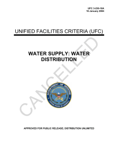 CANCELLED  UNIFIED FACILITIES CRITERIA (UFC) WATER SUPPLY: WATER