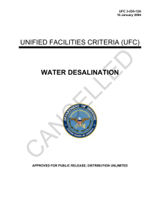 CANCELLED  UNIFIED FACILITIES CRITERIA (UFC) WATER DESALINATION