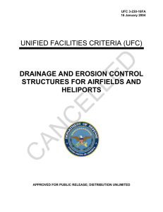 CANCELLED  UNIFIED FACILITIES CRITERIA (UFC) DRAINAGE AND EROSION CONTROL