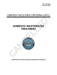 CANCELLED  UNIFIED FACILITIES CRITERIA (UFC) DOMESTIC WASTEWATER