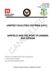 CANCELLED UNIFIED FACILITIES CRITERIA (UFC) AIRFIELD AND HELIPORT PLANNING AND DESIGN