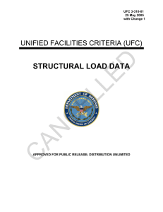 CANCELLED STRUCTURAL LOAD DATA  UNIFIED FACILITIES CRITERIA (UFC)