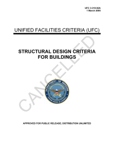 CANCELLED  UNIFIED FACILITIES CRITERIA (UFC) STRUCTURAL DESIGN CRITERIA