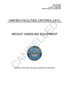 CANCELLED  UNIFIED FACILITIES CRITERIA (UFC) WEIGHT HANDLING EQUIPMENT