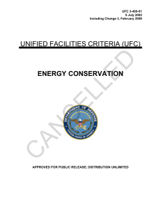 CANCELLED  UNIFIED FACILITIES CRITERIA (UFC) ENERGY CONSERVATION