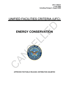 CANCELLED  UNIFIED FACILITIES CRITERIA (UFC) ENERGY CONSERVATION