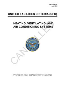 CANCELLED  UNIFIED FACILITIES CRITERIA (UFC) HEATING, VENTILATING, AND