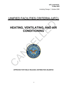 CANCELLED  UNIFIED FACILITIES CRITERIA (UFC) HEATING, VENTILATING, AND AIR