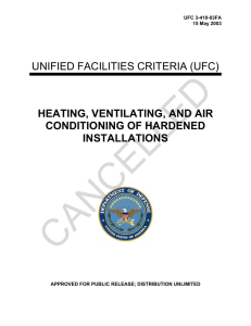 CANCELLED  UNIFIED FACILITIES CRITERIA (UFC) HEATING, VENTILATING, AND AIR