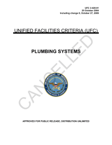 CANCELLED  UNIFIED FACILITIES CRITERIA (UFC) PLUMBING SYSTEMS