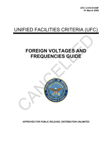 CANCELLED  UNIFIED FACILITIES CRITERIA (UFC) FOREIGN VOLTAGES AND