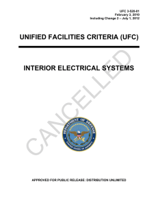 CANCELLED  UNIFIED FACILITIES CRITERIA (UFC) INTERIOR ELECTRICAL SYSTEMS