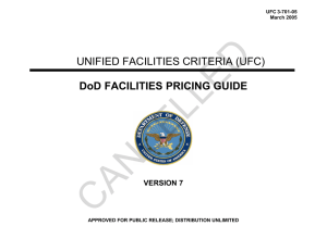 CANCELLED  UNIFIED FACILITIES CRITERIA (UFC) DoD FACILITIES PRICING GUIDE