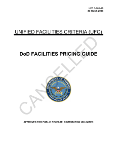 CANCELLED  UNIFIED FACILITIES CRITERIA (UFC) DoD FACILITIES PRICING GUIDE