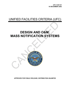 CANCELLED DESIGN AND O&amp;M: MASS NOTIFICATION SYSTEMS