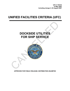 CANCELLED  UNIFIED FACILITIES CRITERIA (UFC) DOCKSIDE UTILITIES