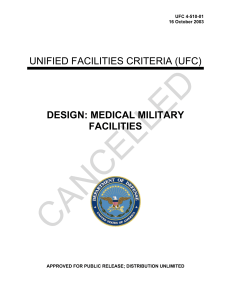 CANCELLED  UNIFIED FACILITIES CRITERIA (UFC) DESIGN: MEDICAL MILITARY