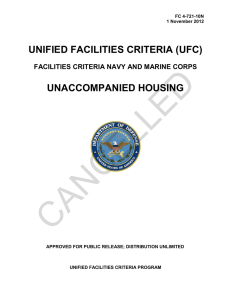 CANCELLED  UNIFIED FACILITIES CRITERIA (UFC) UNACCOMPANIED HOUSING