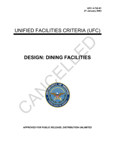 CANCELLED  UNIFIED FACILITIES CRITERIA (UFC) DESIGN: DINING FACILITIES