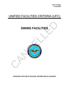 CANCELLED UNIFIED FACILITIES CRITERIA (UFC) DINING FACILITIES