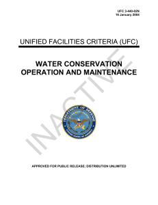 INACTIVE WATER CONSERVATION OPERATION AND MAINTENANCE